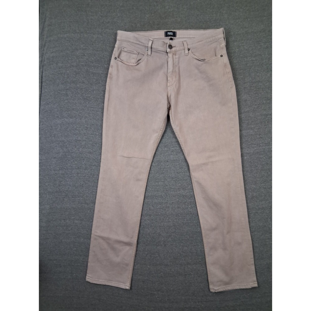 Paige Mens Jeans 36 Tan Federal Slim Vintage Sandstorm USA Quiet Luxury Elevated